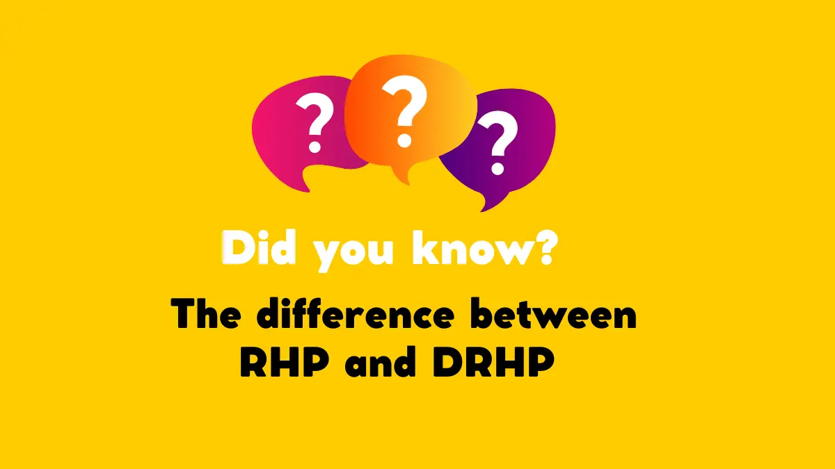 difference between RHP and DRHP